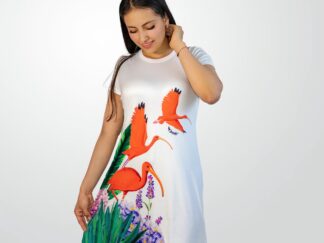 Vestido – Corocoras (Eudocimus ruber) Talla S