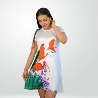 Vestido – Corocoras (Eudocimus ruber) Talla S