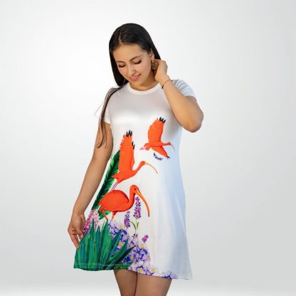 Vestido – Corocoras (Eudocimus ruber) Talla S