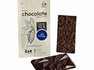 Chocolatina con granos de café tostado - 40 g